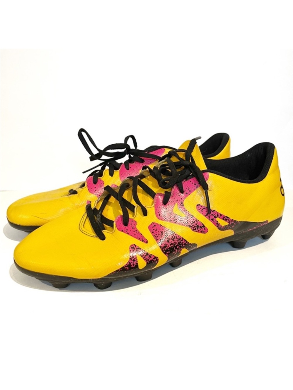 Adidas Mens Soccer Cleats Shoes Size 13 Yellow Orange Football Sports Pick X15.4